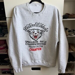 Western Wildcats Light Gray Oversized Fit Sweartshit Unisex Size Large